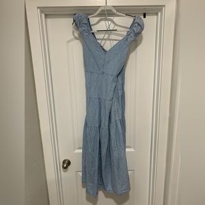 Chambray maxi dress